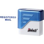 DESKMATE PREINKED MESSAGE STAMP REGISTER MAIL BLUE