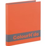 COLOURHIDE SILKY TOUCH RING BINDER 2D 25MM A4 ORANGE 7071587