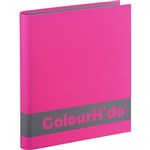 COLOURHIDE SILKY TOUCH RING BINDER 2D 25MM A4 PINK 7071588 