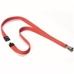DURABLE LANYARD METAL HOOK RED PACK 10