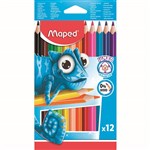MAPED PULSE JUMBO COLOURING PENCILS BOX 12 ASSORTED 7074098