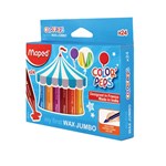 MAPED JUMBO WAX CRAYONS ASSORTED PACK 12