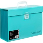 COLOURHIDE EXPANDING CARRY FILE PP A4 AQUA
