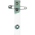 REXEL ID BADGE STRAP CLIP AND PIN CLEAR PACK 50