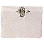 REXEL ID CARD HOLDER LARGE WITH PIN AND CLIP PACK 10