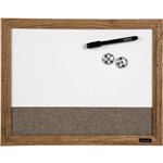 QUARTET COMBINATION BOARD WOOD FRAME 280 X 356MM WHITEBROWN