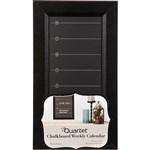 QUARTET WEEKLY CALENDAR CHALKBOARD 203 X 356MM BLACK