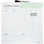 QUARTET CHORE CHART 350 X 350MM WHITE SRT