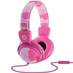 MOKI CAMO HEADPHONES INLINE MIC PINK