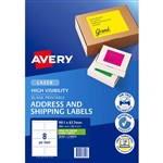 AVERY 36104 L7165FG SHIPPING LABEL 8UP 991 X 677MM FLUORO GREEN BOX 25 7073951 
