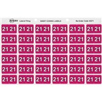 AVERY 43371 LATERAL FILE LABEL SIDE TAB YEAR CODE 21 25 X 38MM MAGENTA BOX 180