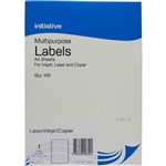 INITIATIVE MULTIPURPOSE LABELS 1UP 1996 X 2891MM PACK 100