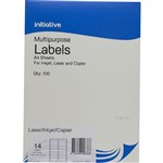 INITIATIVE MULTIPURPOSE LABELS 14UP 991 X 381MM PACK 100