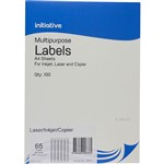 INITIATIVE MULTIPURPOSE LABELS 65UP 381 X 212MM PACK 100