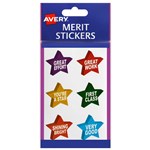 AVERY 69617 MERIT STICKERS 3D STARS PACK 96