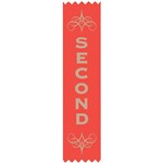 AVERY 69630 MERIT RIBBONS SATIN 2ND PLACE RED PACK 100