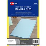 AVERY 88282 MANILLA FOLDER FOOLSCAP LIGHT BLUE PACK 20