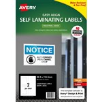 AVERY 00751 SELF LAMINATING LABELS 2UP 88 X 114MM PACK 5