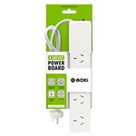 THE BRUTE POWER CO POWERBOARD 4 OUTLET WITH OVERLOAD PROTECTION 1M WHITE