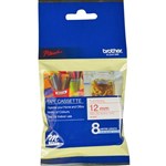 BROTHER MK232 LAMINATED LABELLING TAPE 12MM RED ON WHITE