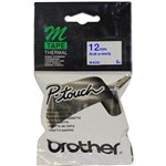BROTHER MK233 LAMINATED LABELLING TAPE 12MM BLUE ON WHITE