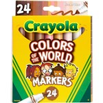 CRAYOLA COLORS OF THE WORLD SKIN TONE COLOUR WASHABLE MARKERS ASSORTED PACK 24