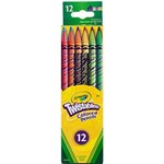 CRAYOLA TWISTABLES COLOURED PENCILS ASSORTED PACK 12