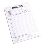 QUILL MEETING MINUTES PAD 70GSM A4 PACK 50 SHEETS