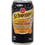 SCHWEPPES ORANGE AND MANGO MINERAL WATER CAN 375ML CARTON 24