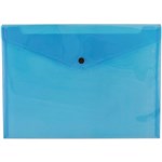 TUDOR DOCUMENT WALLET A4 PUSH STUD TRANSPARENT BLUE 7055333  