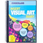CUMBERLAND VISUAL ART DIARY WITH INSERT COVER SINGLE SPIRAL A4 BLACK