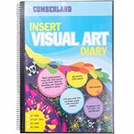 CUMBERLAND VISUAL ART DIARY WITH INSERT COVER SINGLE SPIRAL A3 BLACK