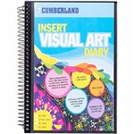 CUMBERLAND VISUAL ART DIARY WITH INSERT COVER SINGLE SPIRAL A5 BLACK