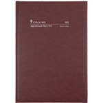 COLLINS 2023 EARLY EDITION APPOINTMENT DIARY DAY TO PAGE 30 MINUTE A5 BURGUNDY