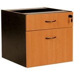OXLEY FIXED PEDESTAL 1 DRAWER AND 1 FILE 450 X 476 X 470MM BEECHIRONSTONE