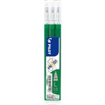 PILOT BLSFR10 FRIXION ERASABLE ROLLERBALL GEL REFILL MEDIUM 10MM GREEN PACK 3