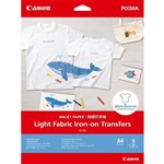 CANON LF101 IRONON TRANSFERS PAPER LIGHT FABRIC A4 PACK 5