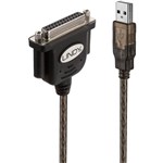 LINDY 42882 PARALLEL CONVERTER CABLE USBA MALE TO DB25 FEMALE 15M ANTHRACITE