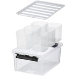 ORTHEX SMARTSTORE CLASSIC 15 STORAGE BOX 14 LITRE CLEARBLACK  6 INSERTS