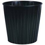 ESSELTE ELEMENTS FLUTELINE WASTE BIN METAL 15 LITRE BLACK