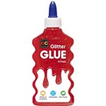 EDUCATIONAL COLOURS GLITTER GLUE 177ML RED