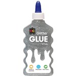 EDUCATIONAL COLOURS GLITTER GLUE 177ML SILVER