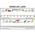 LEARNING CAN BE FUN WALL CHART NUMBER LINE 010030 LARGE
