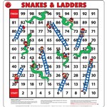 EDUCATIONAL COLOURS SNAKES AND LADDERS GAME 680 X 720MM