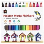 EDUCATIONAL COLOURS MASTER MEGA MARKERS PACK 12