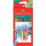 FABERCASTELL TRIANGULAR COLOUR PENCILS ASSORTED PACK 12