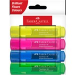 FABERCASTELL TEXTLINER ICE HIGHLIGHTER CHISEL ASSORTED WALLET 4