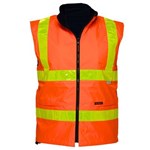 PRIME MOVER MY214 WATERPROOF POLAR FLEECE LINED VEST REVERSIBLE WITH MICRO PRISM TAPE