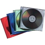 FELLOWES CD JEWEL CASE SLIMLINE COLOURS PACK 25