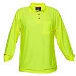 PRIME MOVER MF813 HIVIS POLO SHIRT LONG SLEEVE FIRE RETARDENT ANTI STATIC